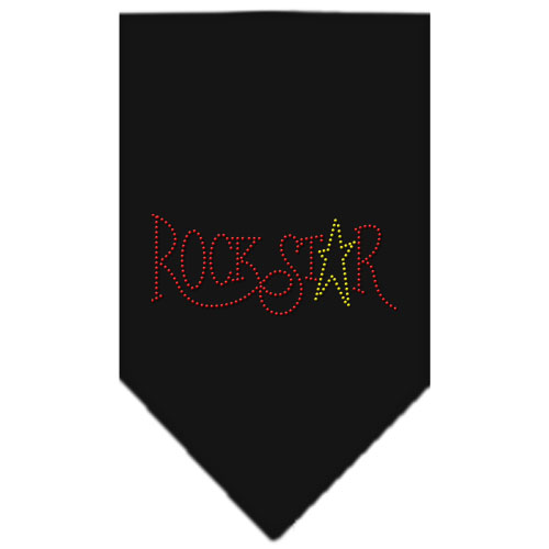 Rock Star Rhinestone Bandana Black Large